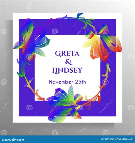 Gay Wedding Invitation Design Stock Illustration Illustration Of