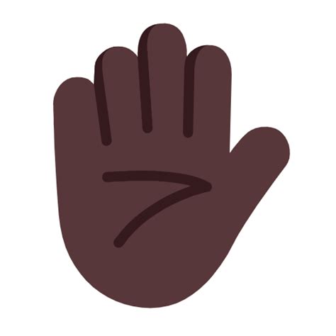 🏿 Raised Hand: Dark Skin Tone Emoji Meaning - From Girl & Guy - Emojisprout