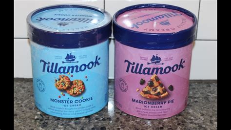 Tillamook Ice Cream Monster Cookie And Marionberry Pie Review Youtube