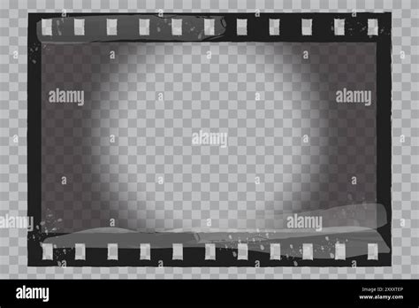 Vintage Filmstrip Frame Distressed Film Border Grunge Cinema Texture