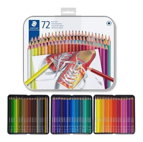 Lapices De Colores Staedtler 72 Caja Metal Profesional Envío gratis