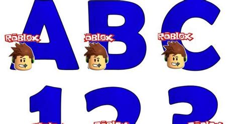 Abecedario y números Roblox Imprimibles para fiestas gratis