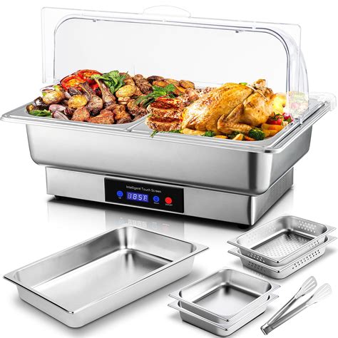 Yorking Electric Chafing Dish Qt Full Size With X Qt Half Size