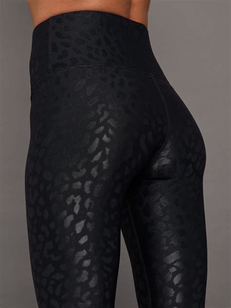 High Rise 78 Legging In Leopard Takara Shine Black Carbon38