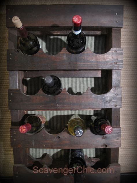 Pallet Wood Wine Rack Diy Scavenger Chic