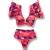 V Neck High Waist Bikini Sets Shoulder Ruffled Sexy Printed Swimsuit Two Pieces Swimwear Women