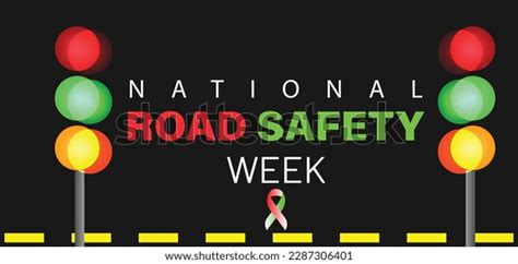 National Road Safety Week Template Background Stock Vector Royalty