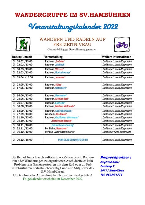 Radwandern Veranstaltungskalender Sportverein Hamb Hren