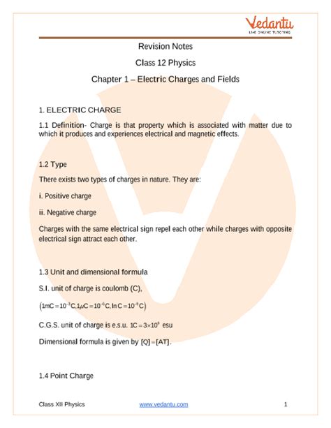 Unique Physics Wallah Notes Pdf Class 12 Electrostatics Calculations