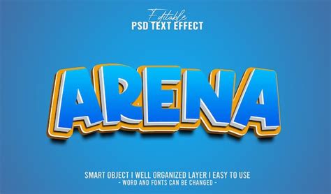 Premium Psd D Arena Editable Text Effect Template