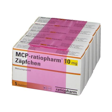 MCP ratiopharm 10 mg Zäpfchen 25 St mit dem E Rezept kaufen Shop