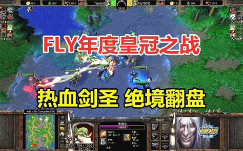 Fly年度皇冠之战，开局大劣势，热血剑圣绝境翻盘！魔兽争霸3 小凡解说魔兽争霸 小凡解说魔兽争霸 哔哩哔哩视频