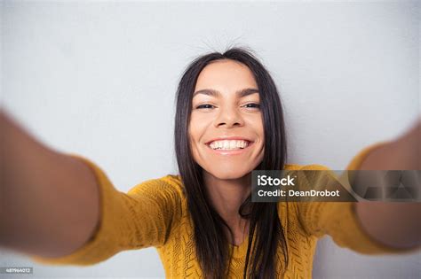 Beautiful Woman Making Selfie Photo Stock Photo - Download Image Now