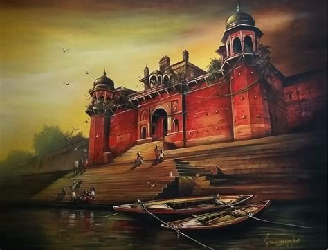 Varanasi Ghat classical painting - DAUGHTOR