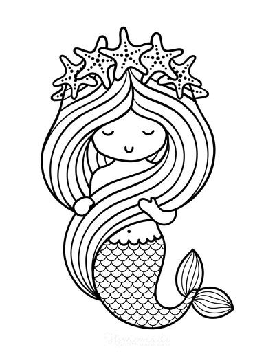 Printable Mermaid Coloring Pages With Free PDFs Mermaid Coloring