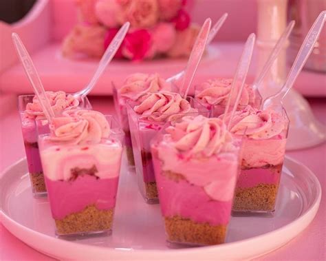 Pink Desserts Barbie Theme Party Dessert Table Pink Desserts