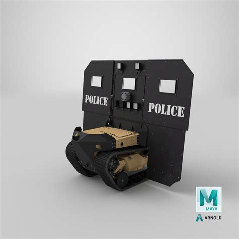 Rbs1 Swat Bot Robotic Ballistic Shield 3d Modell 149 3ds Blend