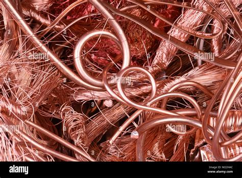 Closeup Of Copper Wire Raw Materials Stock Photo Alamy