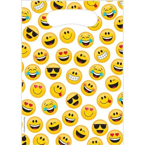 Emoji Treat Bags 8ct Smiley Face Emoiticon Birthday Party