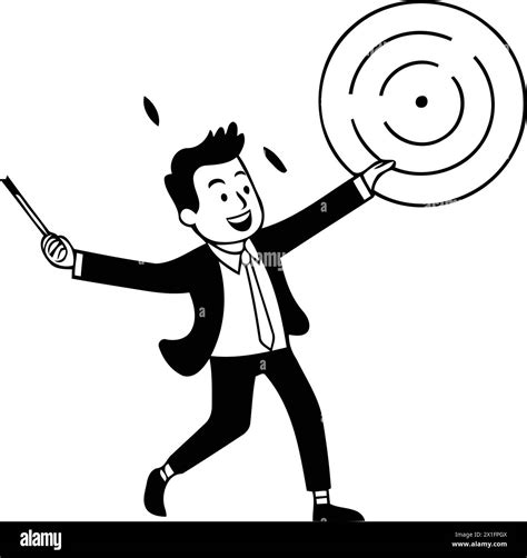 Professional throwing dart at dartboard Stock Vector Images - Alamy