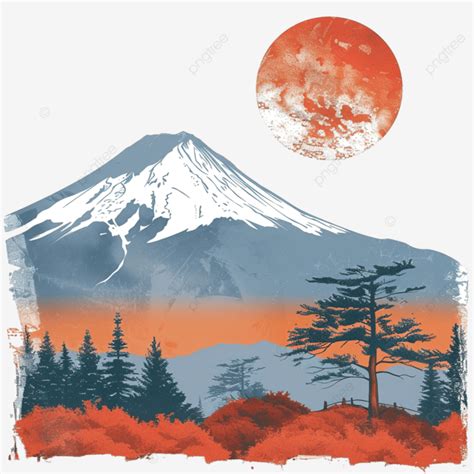 Monte Fuji Paisagem Japonesa Png Montanha Montar Fuji Png Imagem