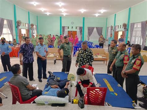 Kodim Belitung Gelar Donor Darah Dalam Rangka Hut Ke Persit