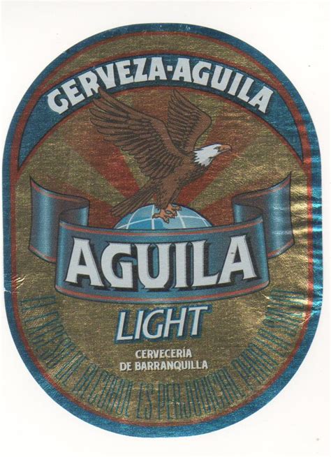 Etiquetas De Cervezas Y Maltas Colombianas Aguila Light