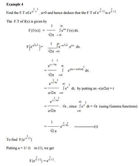 Fourier Transforms