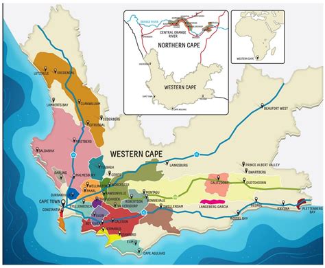 Revista Eno Estilo Mapa do vinho África do Sul legenda