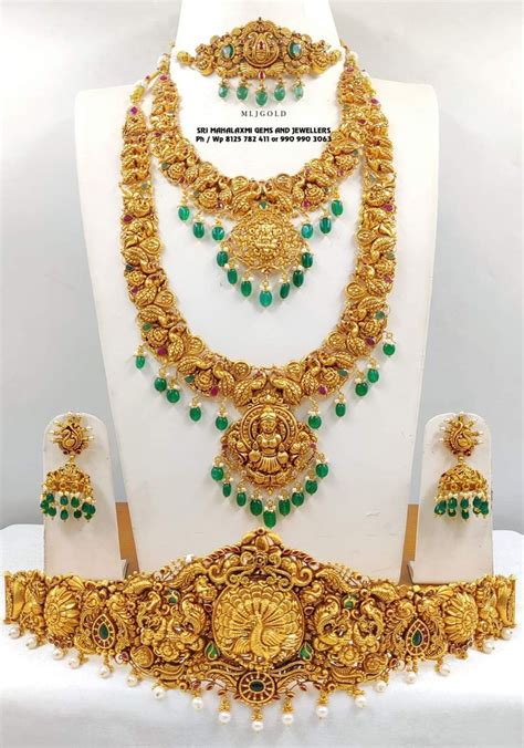 Pin By Jaya On Nakshi Haram Neck Pieces Jewelry Indian Gold Necklace