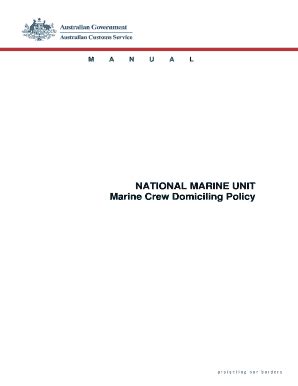 Fillable Online Customs Gov National Marine Unit Australian Customs