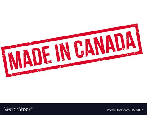 Made In Canada Rubber Stamp Royalty Free Vector Image