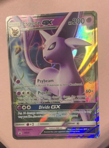 Mavin Espeon Gx Sm Full Art Holo Promo Pokemon Card Sun Moon And