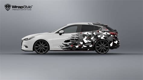 Mazda 3 Half Camo Design Wrapstyle