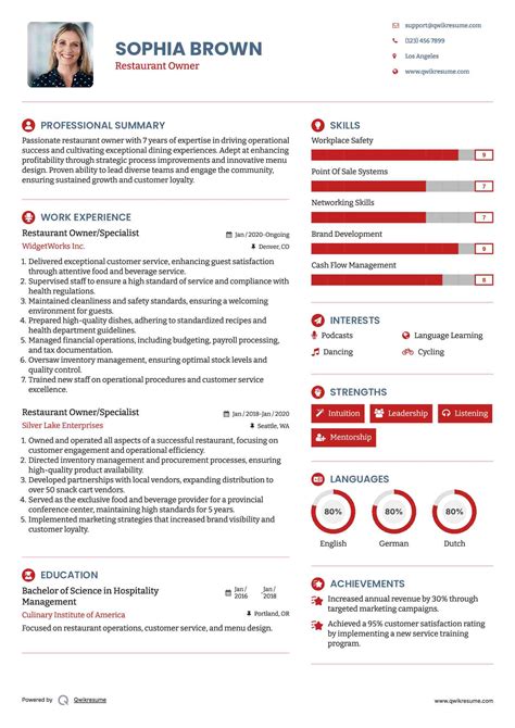 10 Restaurant Owner Resume Samples And Templates For 2025
