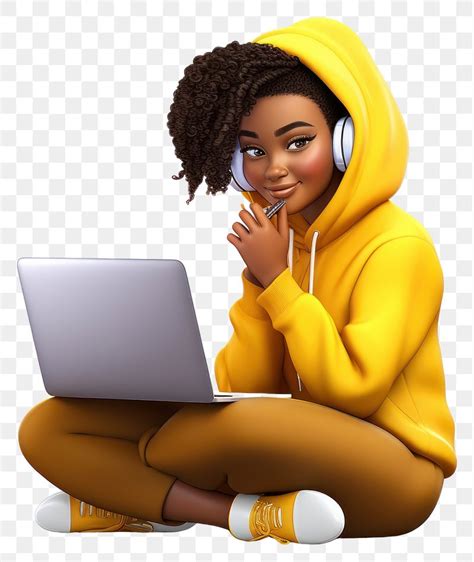 Png Laptop Computer Portrait Sitting Premium Png Rawpixel