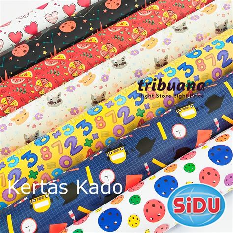 Jual Kertas Kado Sidu Motif Fancy Isi 50 Lembar Shopee Indonesia