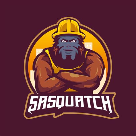 Sasquatch mascot logo design illustration vector. Bigfoot wears ...