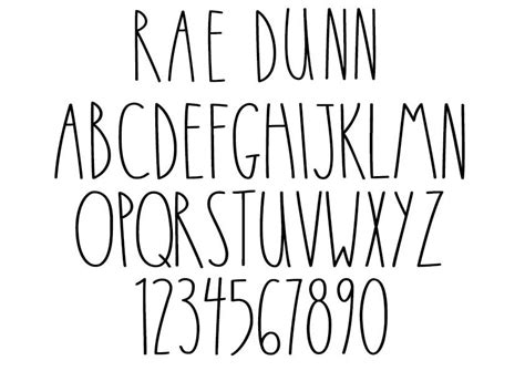 Rae Dunn Font Svg Farmhouse Font Rae Dunn Alphabet Svg Etsy Canada