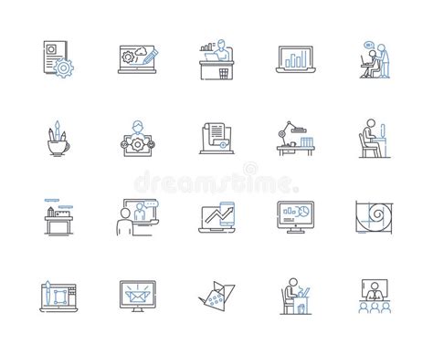 Clinic Line Icons Collection Health Medical Treatment Diagnosis