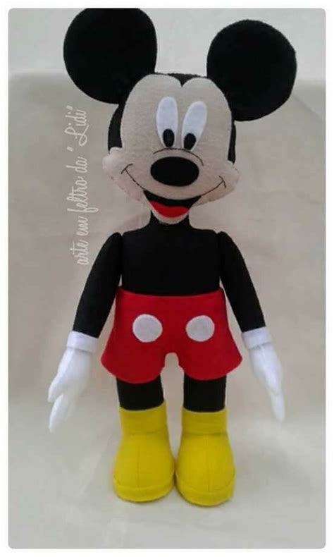 Boneco Mickey em Feltro Molde para Decoração Disney Ideias Criativas