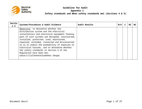 DOCX Guidelines For Audit Home EsaSafe Web ViewGuideline For