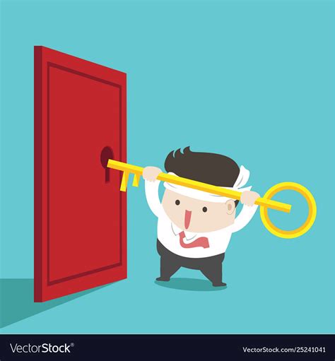 Man Unlocking A Door Royalty Free Vector Image Atelier Yuwa Ciao Jp