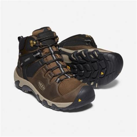 Keen Men's Steens Leather Waterproof Boot-Canteen/Black [KeenCA1022327 ...