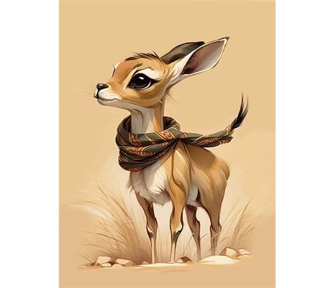 Printable Cute Antelope Kids Room Decoration Nursery Wall Art Etsy