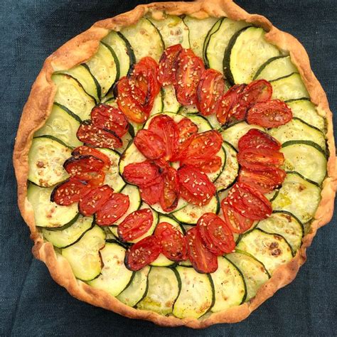 Tarte Rustique Aux Courgettes Pesto Tomates Cerises Miameur