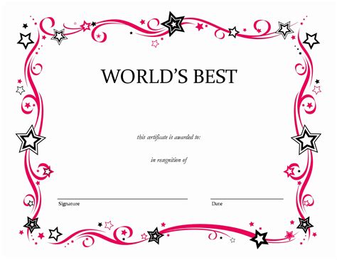 30 Free Printable Award Certificates | Example Document Template