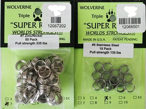 Wolverine Tackle Co Super Rings Freshwater Split Rings Musky Shop