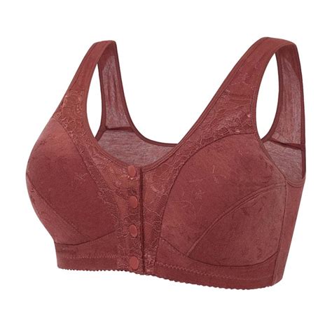 Quinlirra Sport Bras For Women Clearance Women S Plus Size Bra Casual Sexy Lace Front Button