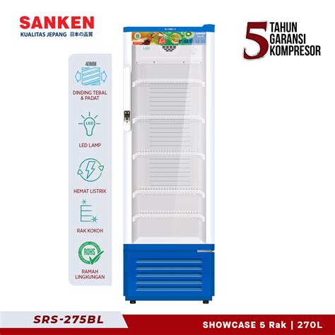 SANKEN Showcase 270 Liter SRS 275 Blue White Lazada Indonesia